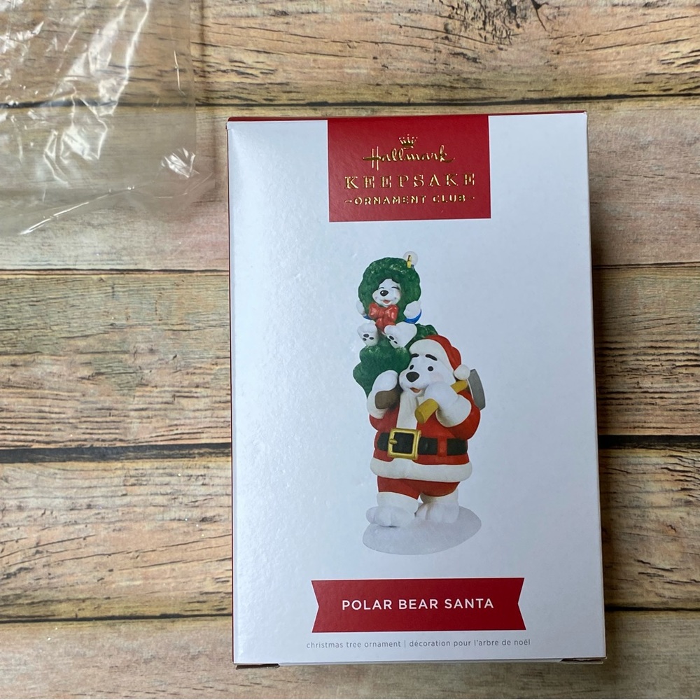 2022 Polar Bear Santa Hallmark Keepsake Ornament Club. NWT